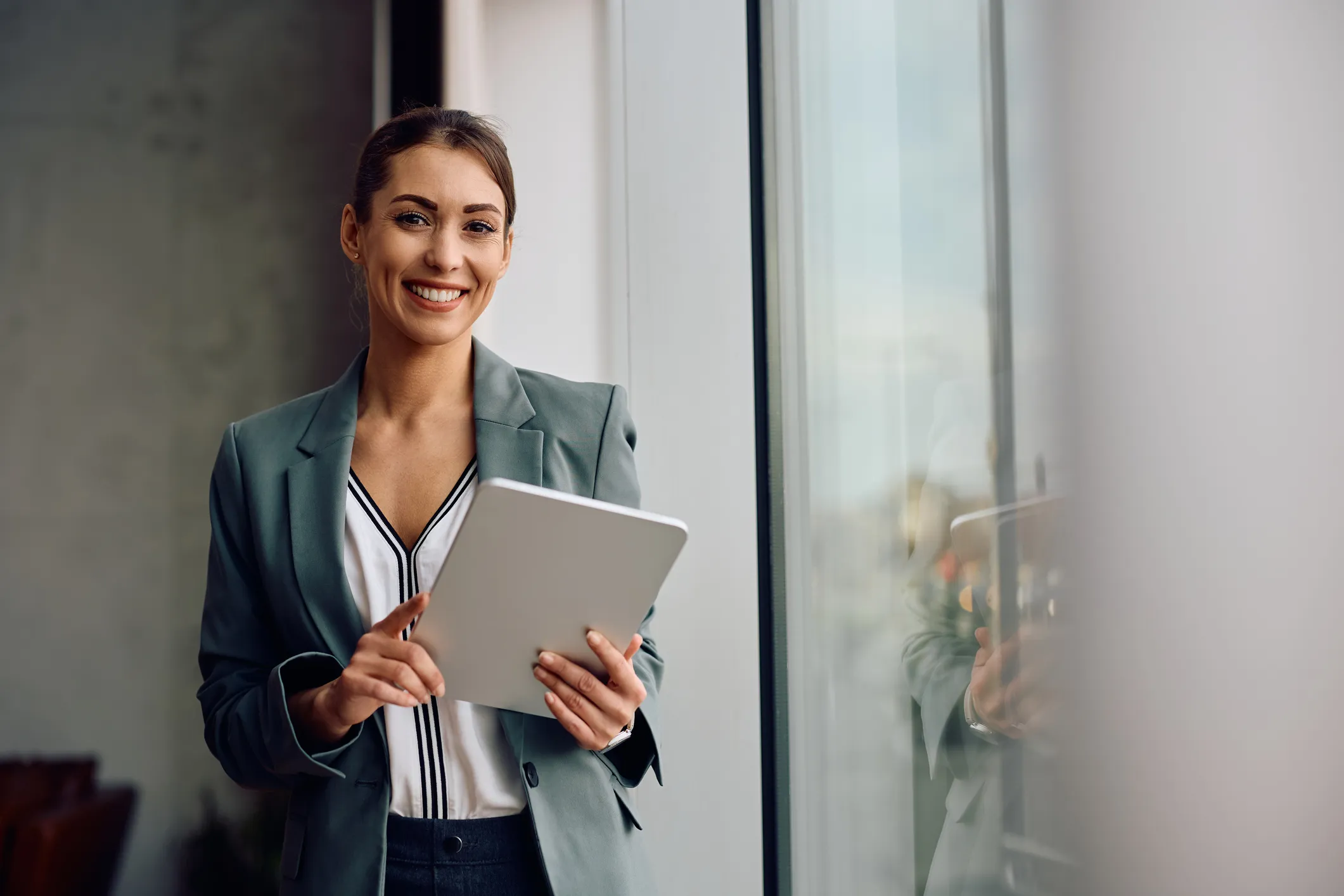 smiling female professional