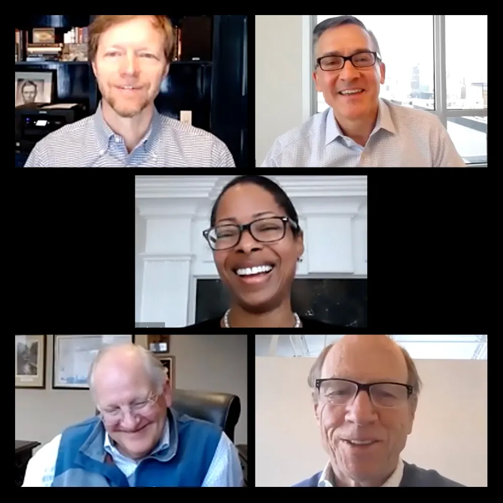 screenshot of people on a zoom call
