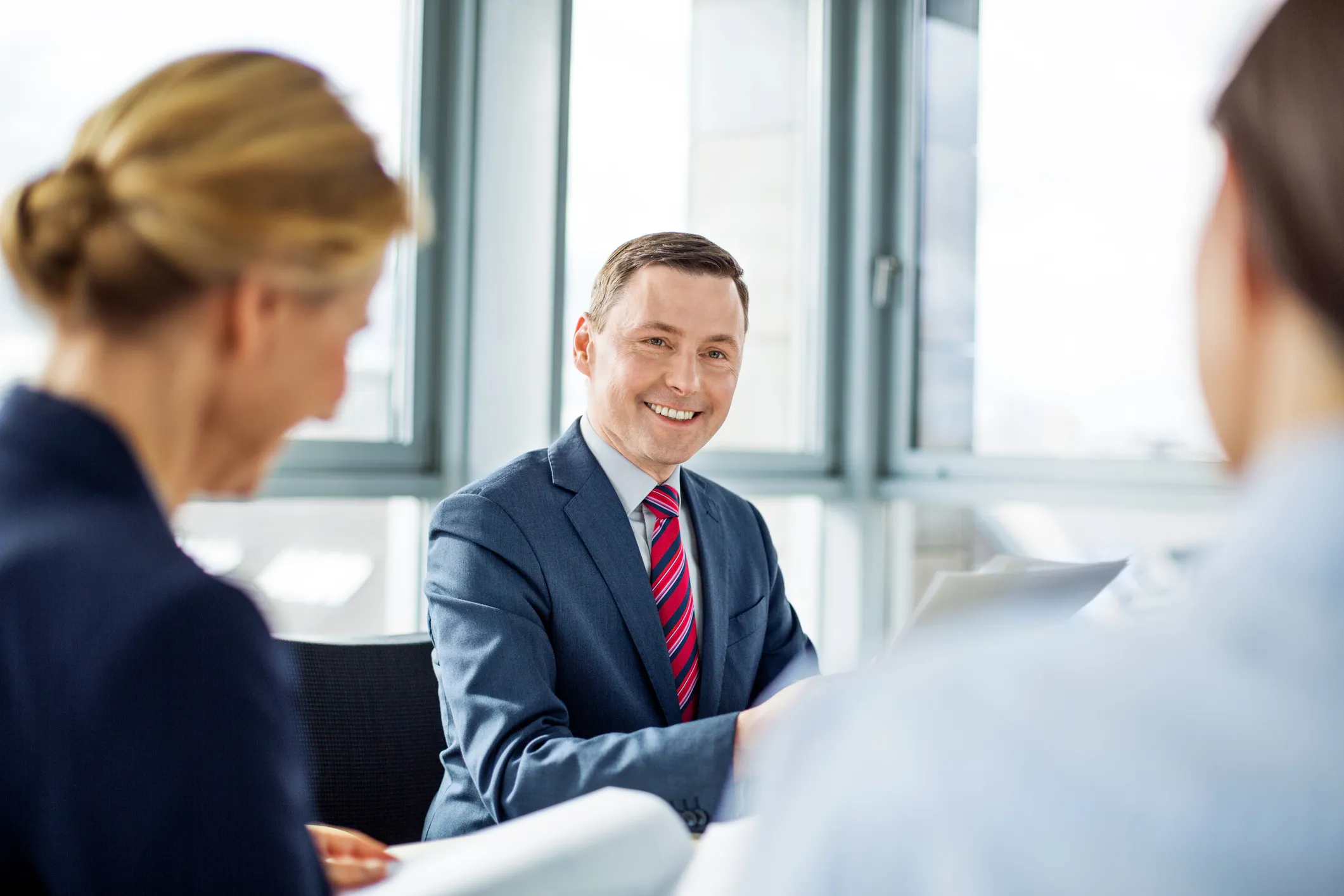 professionals during a meeting