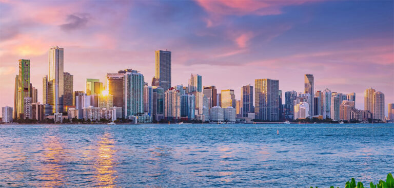 miami cityscape shot